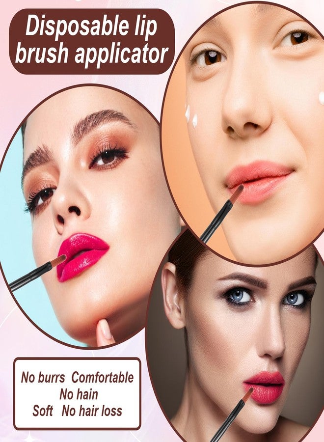 Alrhso 120Pcs Disposable Lip Brushes for Lipstick Brush Applicator Lip Applicators Lips Makeup Brushes for Concealer Eye Shadow Eyebrow Foundation Blending Cosmetic Tool - Image 5